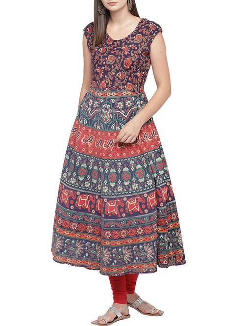 flared printed kurta - 15827970 - Very Small Image - 1