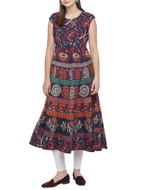 flared printed kurta - 15827972 - Very Small Image - 1