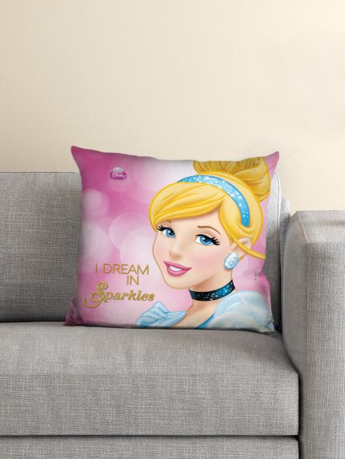 disney- athom trendz- princess cinderella cushion cover with filled cushion 16x16 - 15828304 - Very Small Image - 1