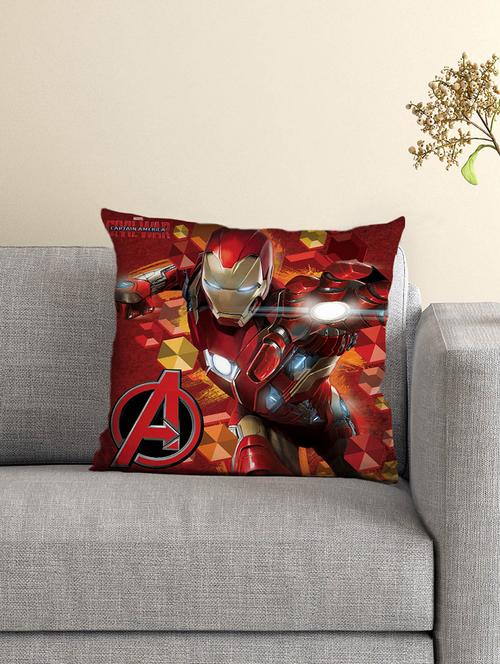 marvel- athom trendz- avengers iron man cushion cover with filled cushion 16x16 - 15828361 - Very Small Image - 1