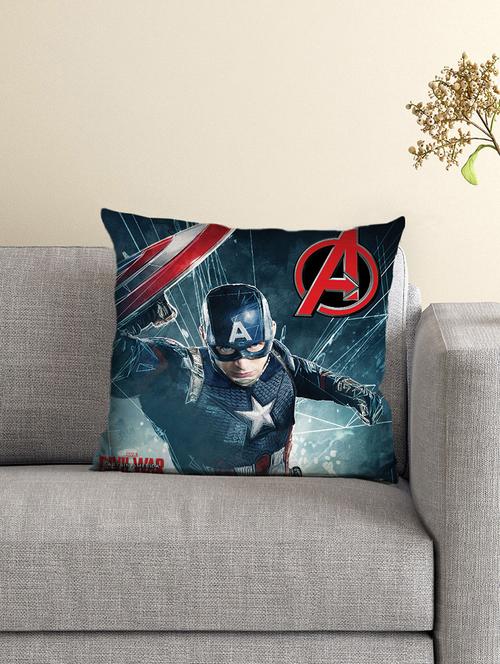 marvel- athom trendz- avengers captain america cushion cover with filled cushion 16x16 - 15828362 - Very Small Image - 1