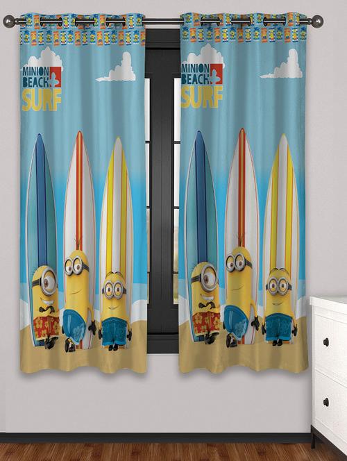 minions athom trendz kids window curtain single piece 48"x58" (4ftx5ft) - 15828424 - Very Small Image - 1