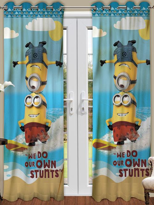 minions athom trendz kids door curtain pack of 2 48"x88" (4ftx7ft) - 15828433 - Very Small Image - 1