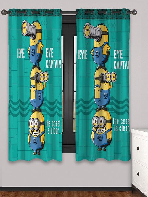 minions athom trendz kids window curtain pack of 2 48"x58" (4ftx5ft) - 15828435 - Very Small Image - 1