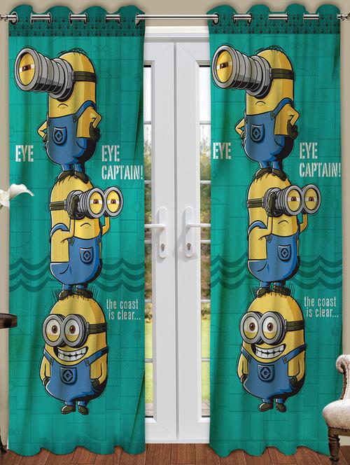 minions athom trendz kids long door curtain pack of 2 48"x108" each (4ftx9ft) - 15828440 - Very Small Image - 1