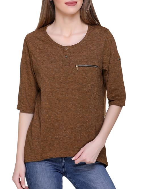 zipper detail pocket patch asymmetric top - 15829425 - Very Small Image - 1