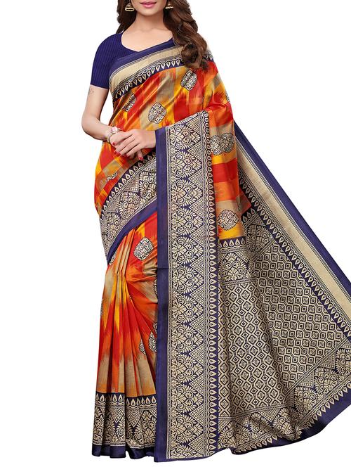 ethnic motif printed saree - 15830918 - Very Small Image - 1