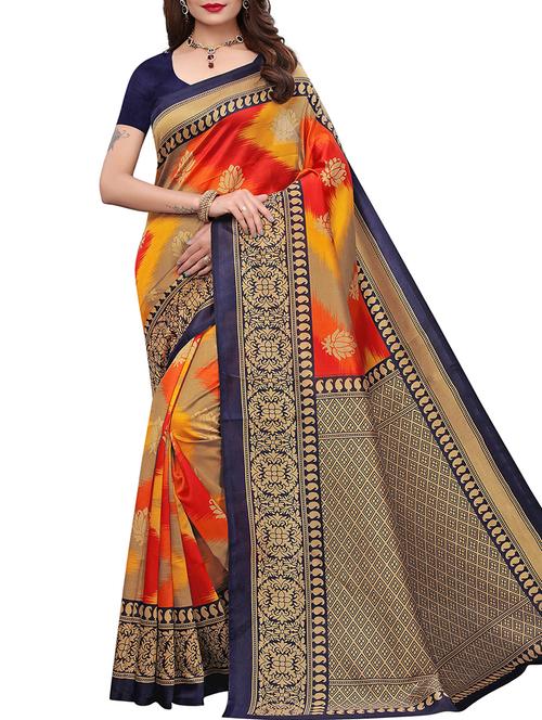 ethnic motif printed saree - 15830920 - Very Small Image - 1