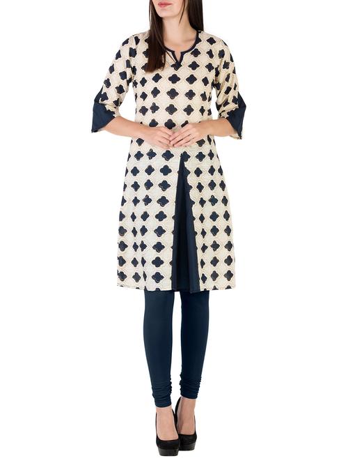 printed straight kurta - 15831626 - Very Small Image - 1