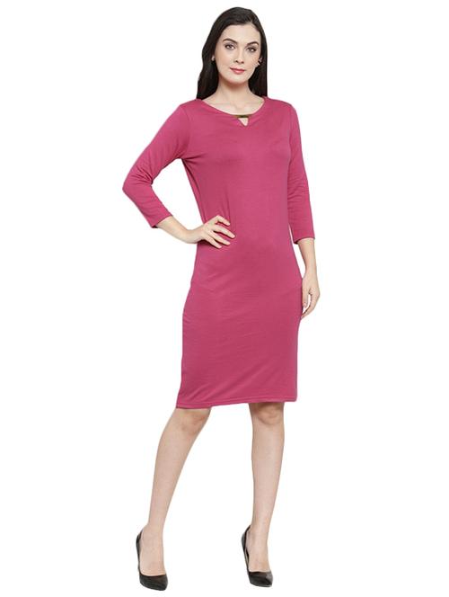 keyhole neck sheath dress - 15831643 - Very Small Image - 1