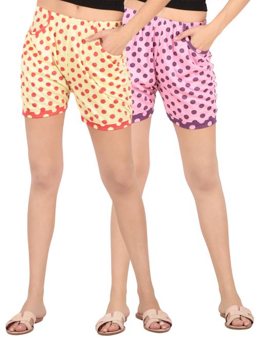 set of 2 polka dotted shorts - 15831671 - Very Small Image - 1