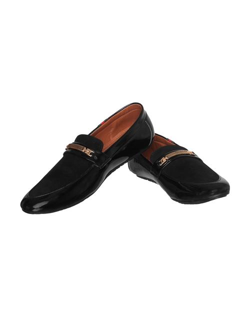 black leatherette slip ons - 15831787 - Very Small Image - 1
