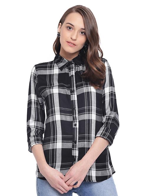 roll up sleeved checkered shirt - 15831804 - Very Small Image - 1