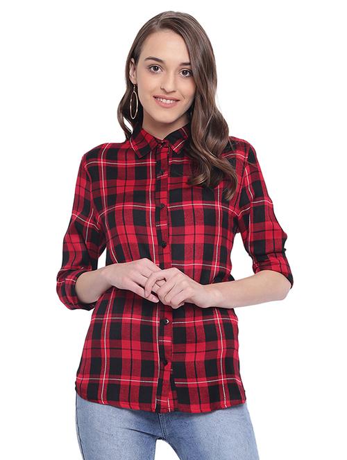 roll up sleeved checkered shirt - 15831811 - Very Small Image - 1