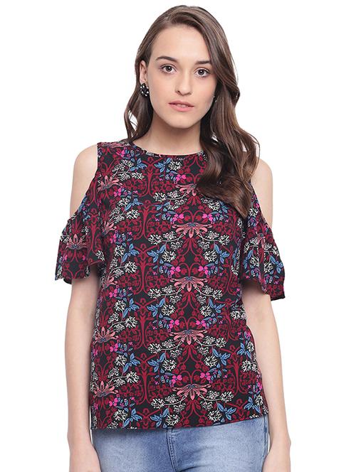 cold shoulder asymmetric top - 15831832 - Very Small Image - 1