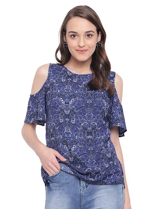 cold shoulder asymmetric top - 15831834 - Very Small Image - 1