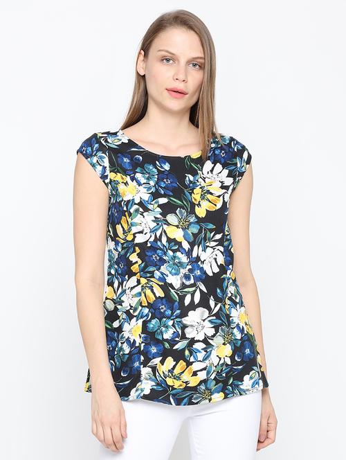 women's straight round neck top - 15832070 - Very Small Image - 1