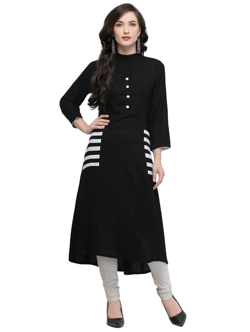 solid a-line kurta with pocket - 15832558 - Very Small Image - 1