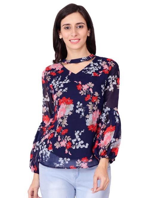 floral lantern sleeved top - 15832764 - Very Small Image - 1