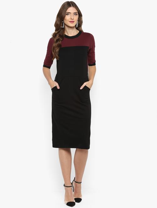 color block pocket detail dress - 15833429 - Very Small Image - 1