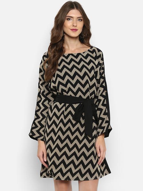 tie knot chevron a-line dress - 15833448 - Very Small Image - 1