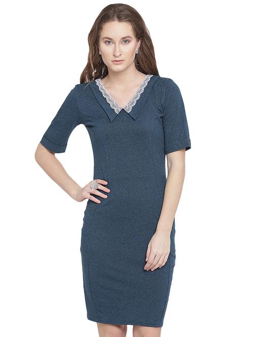 lace trim bodycon dress - 15833468 - Very Small Image - 1