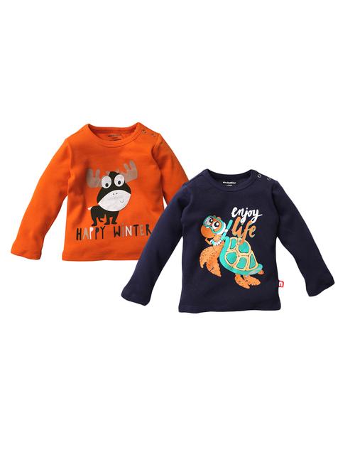 set of 2 multi colored cotton t-shirts - 15834465 - Very Small Image - 1