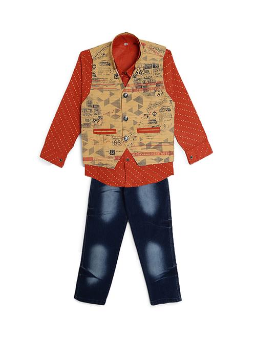 orange cotton full length set - 15834488 - Very Small Image - 1