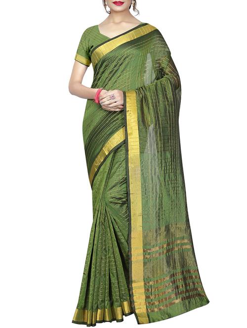 checkered maheshwari saree with blouse - 15834717 - Very Small Image - 1