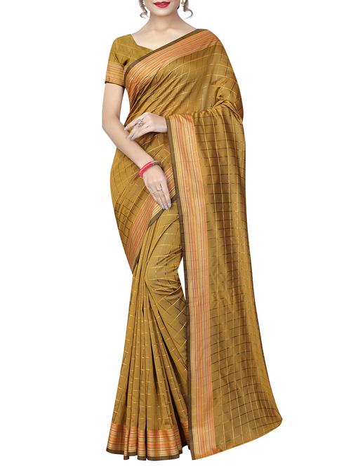 checkered maheshwari saree with blouse - 15834725 - Very Small Image - 1