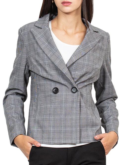 checkered double breasted blazer - 15834795 - Very Small Image - 1