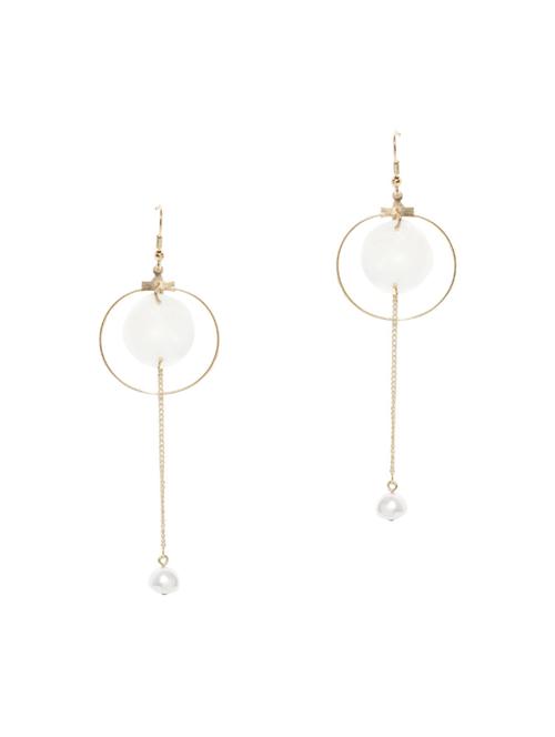 white gold plated drop earring - 15836130 - Very Small Image - 1