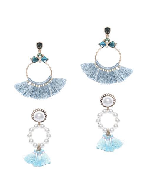 blue gold plated combo's. earring - 15836146 - Very Small Image - 1