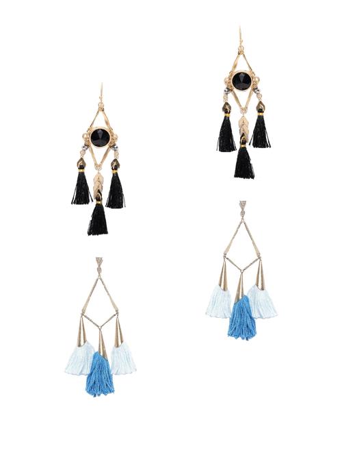 black gold plated combo's. earring - 15836148 - Very Small Image - 1