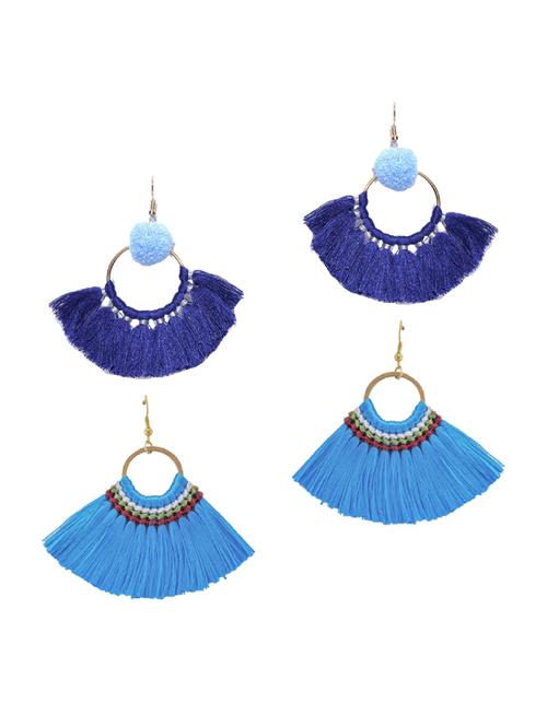 blue silver plated combo's. earring - 15836206 - Very Small Image - 1