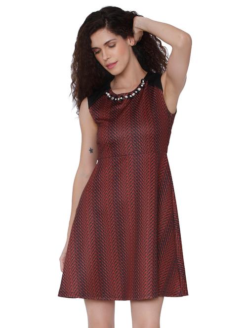 embellished neck skater dress - 15836558 - Very Small Image - 1