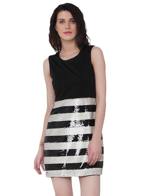 sequin striped sheath dress - 15836575 - Very Small Image - 1