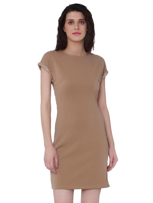 embellished drop shoulder sleeved dress - 15836577 - Very Small Image - 1