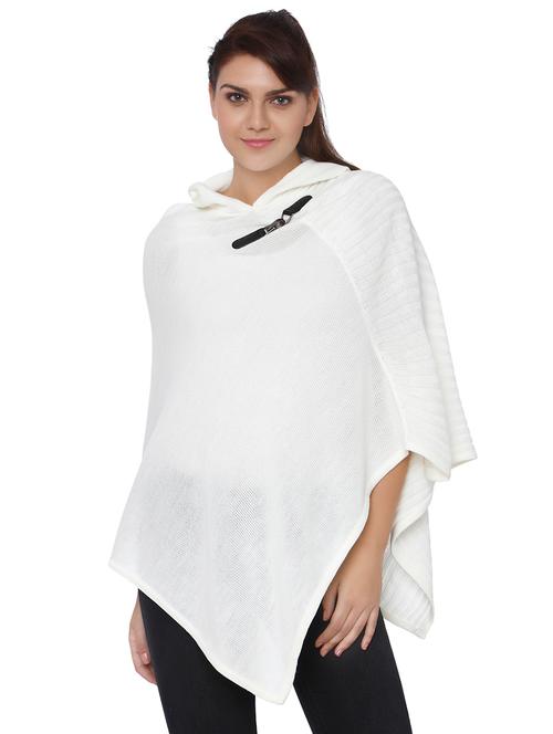hooded knitted poncho - 15836644 - Very Small Image - 1