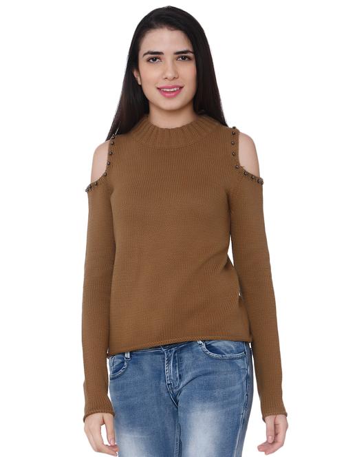 embellished cold shoulder top - 15836667 - Very Small Image - 1