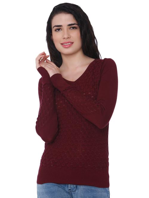 embellished ribbed edge pullover - 15836669 - Very Small Image - 1