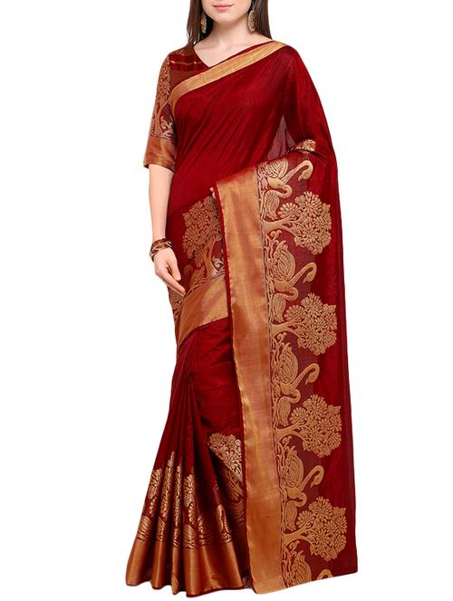 conversational woven saree - 15837353 - Very Small Image - 1