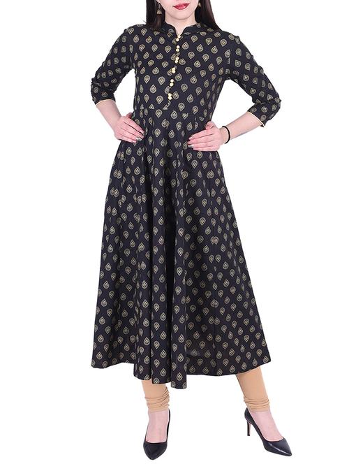 ethnic motif printed flared kurta - 15838547 - Very Small Image - 1