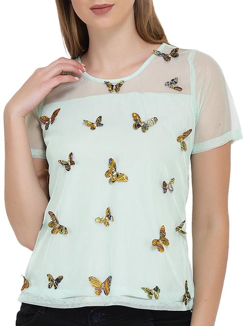 butterfly patch mesh top - 15838583 - Very Small Image - 1