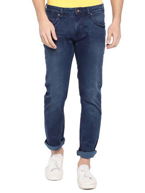 blue cotton washed jeans - 15838891 - Very Small Image - 1