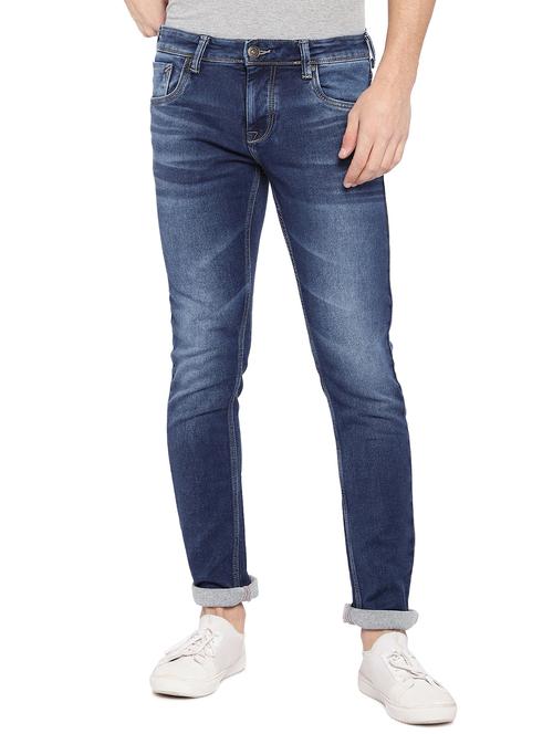blue cotton washed jeans - 15838900 - Very Small Image - 1