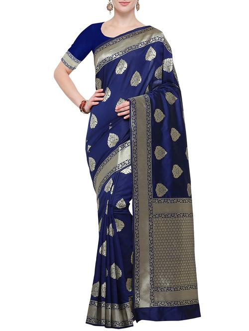 self design kanjivaram saree with blouse - 15839146 - Very Small Image - 1