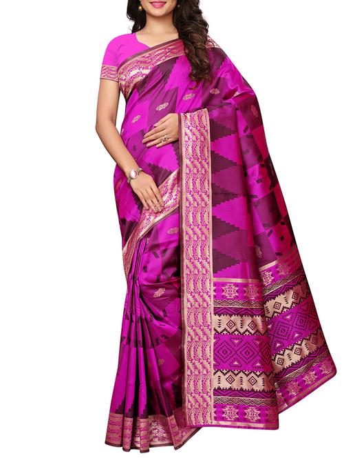 self design kanjivaram saree with blouse - 15839157 - Very Small Image - 1