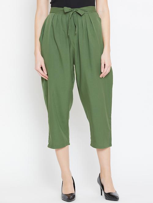 tie front pleated peg trouser - 15839400 - Very Small Image - 1