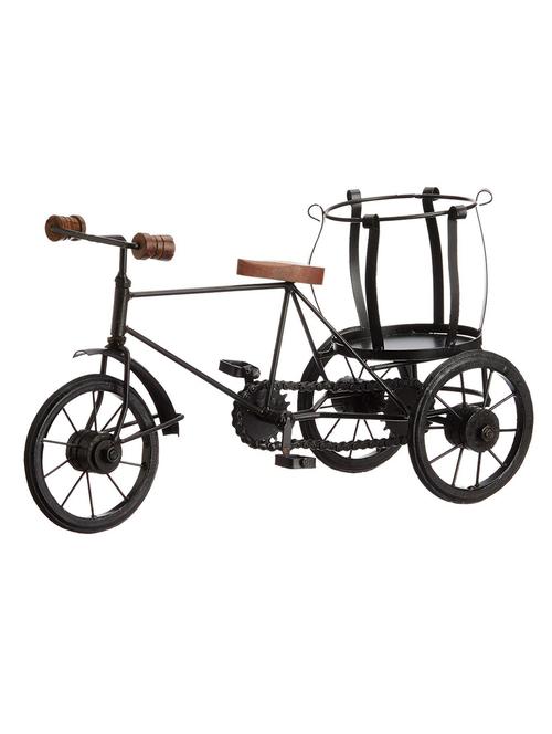 desi karigar rickshaw bottle holder gift item house kitchen kids wooden fancy showpiece - 15839985 - Very Small Image - 1